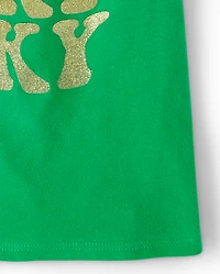 T-shirt graphique porte-bonheur pour filles la Saint-Patrick