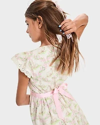 Girls Bunny Ruffle Dress