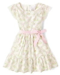 Girls Bunny Ruffle Dress
