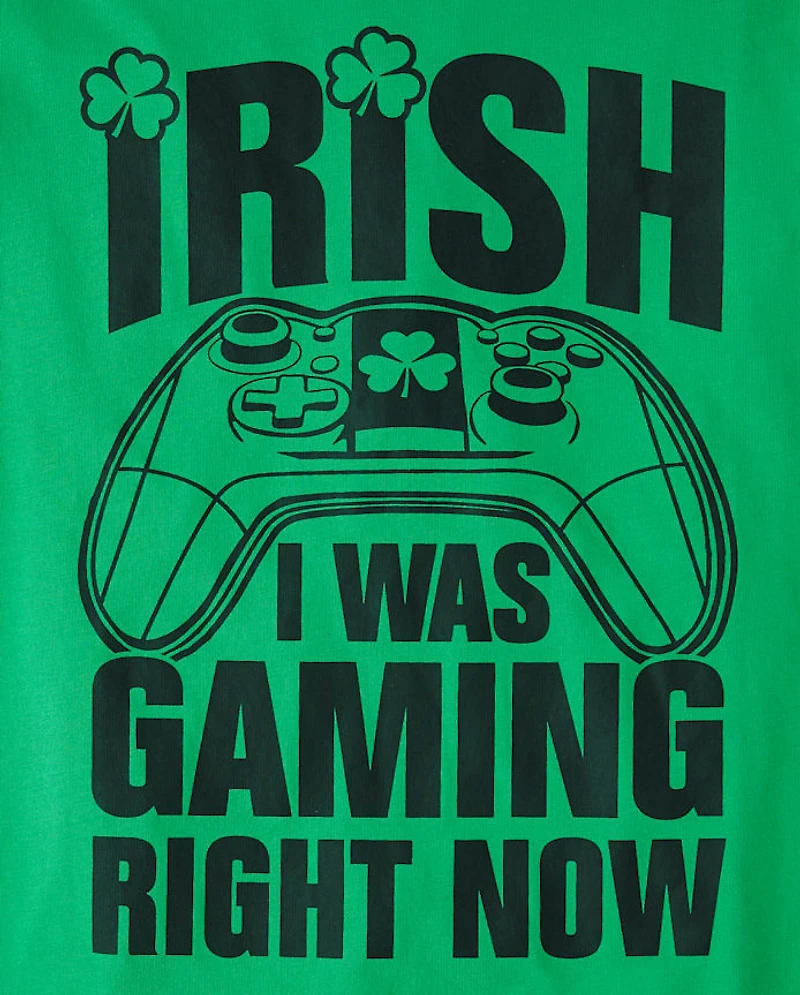 Boys St. Patrick's Day Gamer Graphic Tee