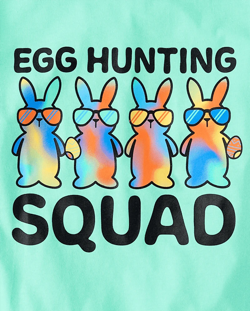 Kids Matching Family Easter Egg Hunting Squad Graphic Tee