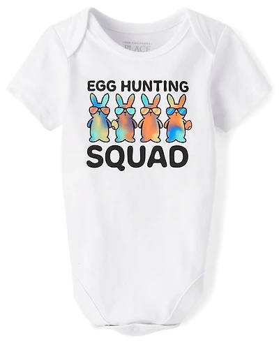 Body assorti pour bébé avec motif « Egg Hunting Squad »