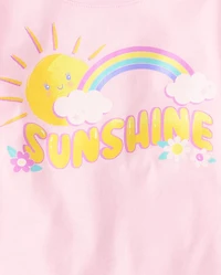 Baby And Toddler Girls Positivity Graphic Tee 4-Pack