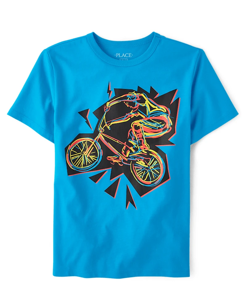 Boys Biker Graphic Tee