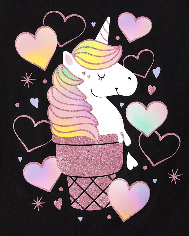 Baby And Toddler Girls Animal Graphic Tee 5-Pack