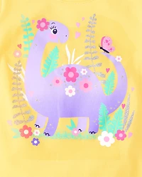 Baby And Toddler Girls Animal Graphic Tee 5-Pack