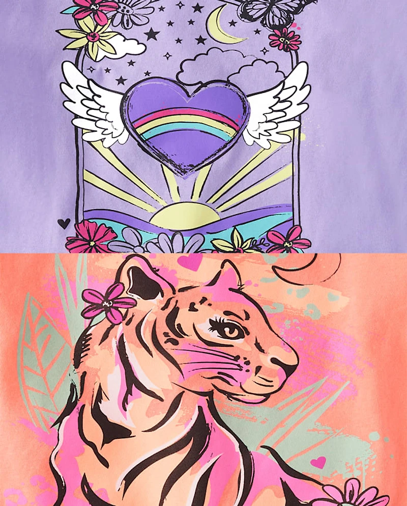 Girls Trend Graphic Tee 5-Pack