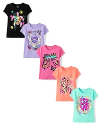 Girls Trend Graphic Tee 5-Pack
