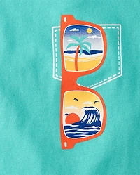 Lot de 4 t-shirts graphiques d'été pour bébés et tout-petits garçons