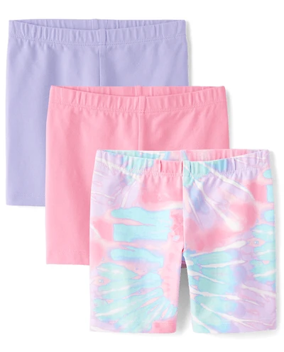 Toddler Girls Print Bike Shorts 3-Pack
