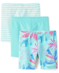 Toddler Girls Print Bike Shorts 3-Pack