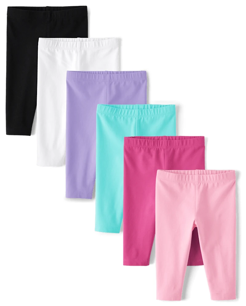 Toddler Girls Capri Leggings 6-Pack