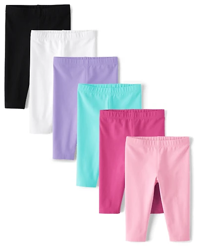Lot de 6 leggings Capri pour petites filles