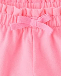 Toddler Girls Leopard Paperbag Waist Shorts 4-Pack