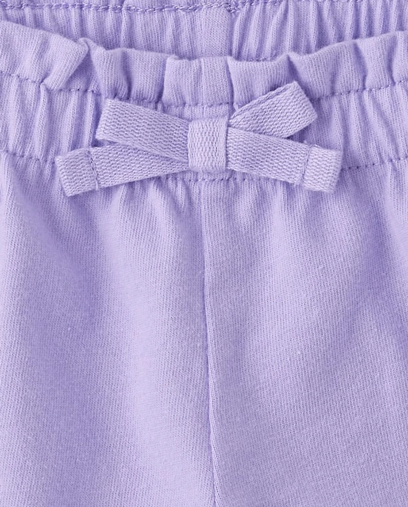 Lot de 3 shorts taille haute à imprimé papillon pour petites filles