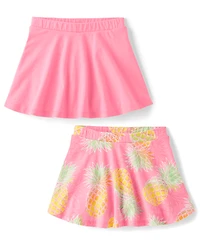 Toddler Girls Print Skort 2-Pack