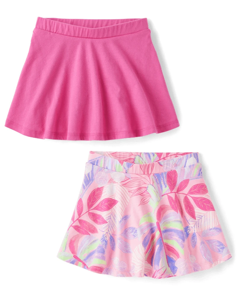 Toddler Girls Print Skort 2-Pack
