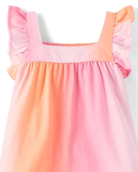 Baby And Toddler Girls Ombre Ruffle Dress