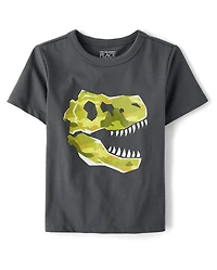 T-shirt graphique camouflage dinosaure pour bébés et tout-petits garçons