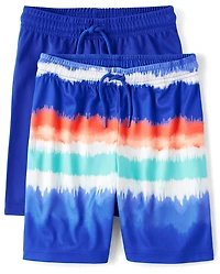 Boys Ombre Performance Basketball Shorts 2-Pack