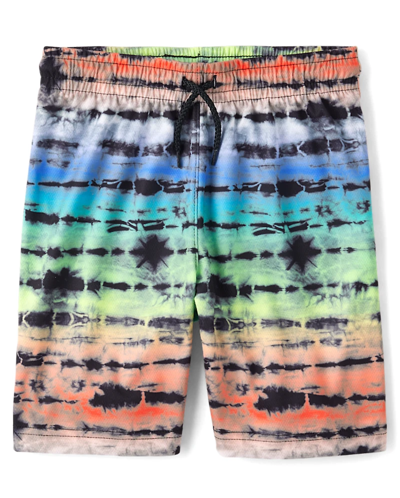 Boys Print Mesh Performance Basketball Shorts