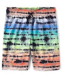 Boys Print Mesh Performance Basketball Shorts