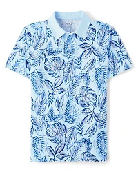 Mens Matching Family Tropical Polo