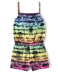 Baby And Toddler Girls Rainbow Tie Dye Romper