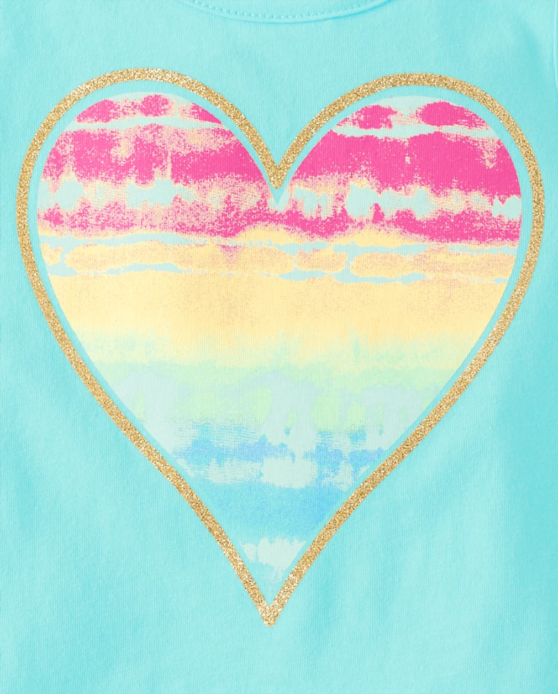 Baby And Toddler Girls Graphic Side Tie Tank Top