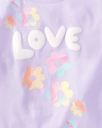 Toddler Girls Rainbow Marble Top 3-Pack