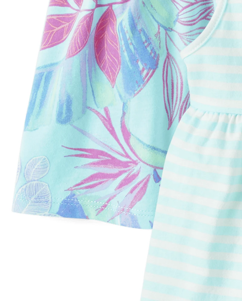 Lot de 3 débardeurs tropicaux pour petites filles