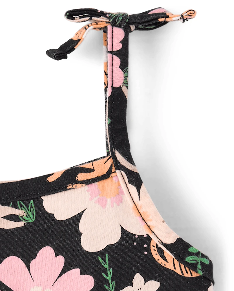 Toddler Girls Leopard Peplum Tank Top 4-Pack