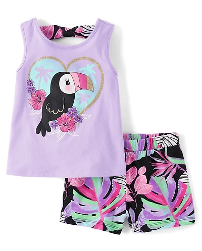 Toddler Girls Animal 2-Piece Outfit Set