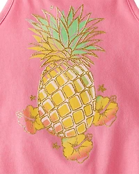 Toddler Girls Graphic Halter Tank Top 2-Pack