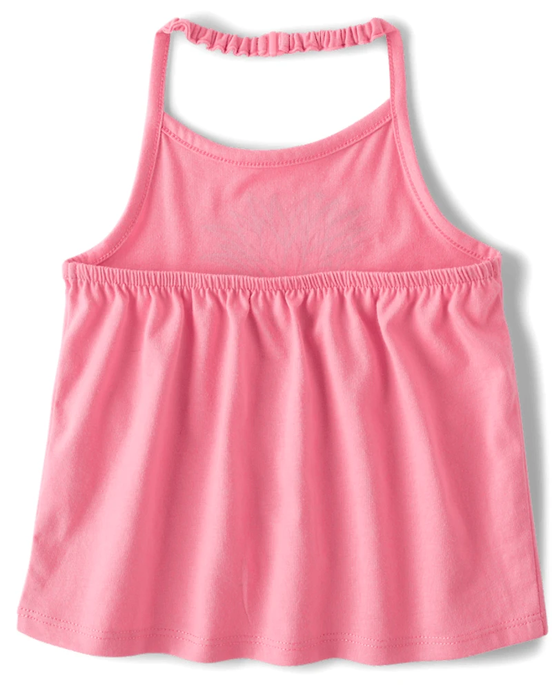 Toddler Girls Graphic Halter Tank Top 2-Pack