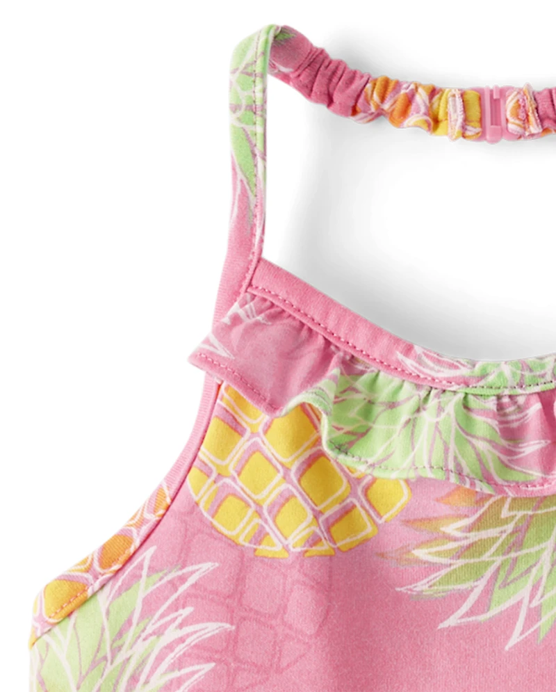 Toddler Girls Graphic Halter Tank Top 2-Pack