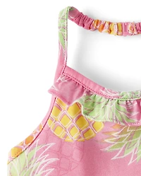 Toddler Girls Graphic Halter Tank Top 2-Pack