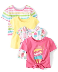 Toddler Girls Popsicle Top 4-Pack
