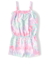 Baby And Toddler Girls Tie Dye Smocked Romper