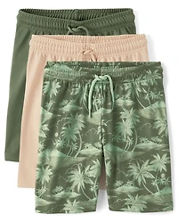 Boys Tropical Performance Basketball Shorts 3-Pack