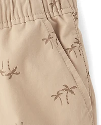 Boys Print Pull On Jogger Shorts