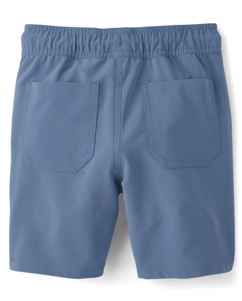 Boys Quick Dry Pull On Jogger Shorts