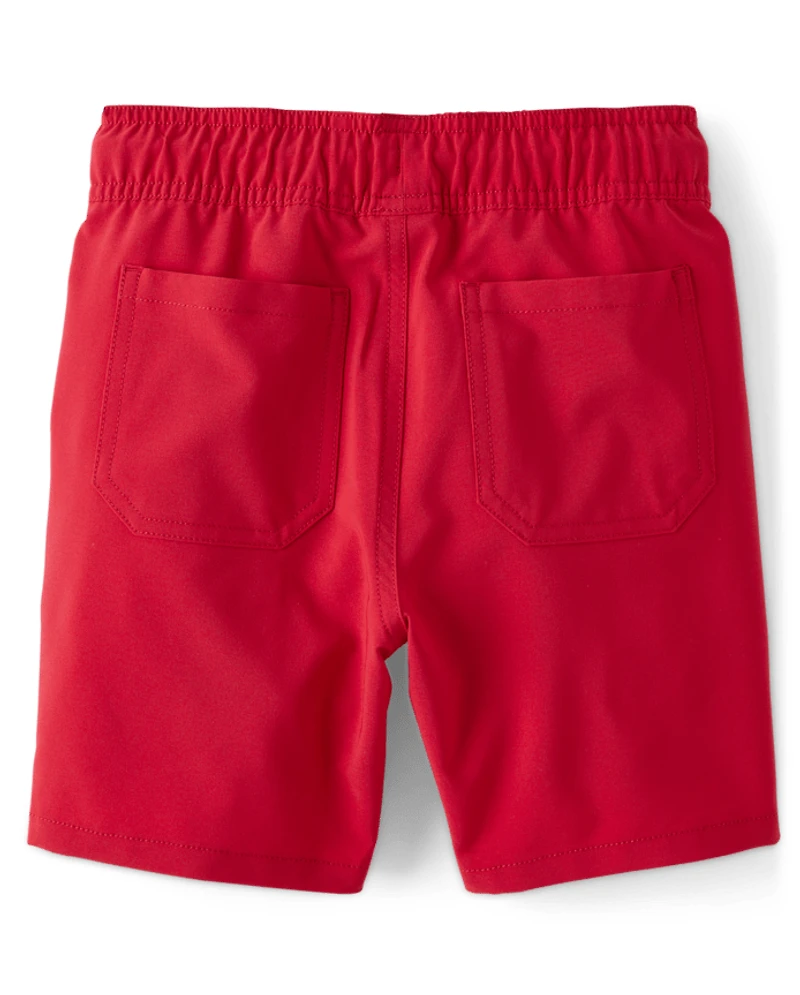 Boys Quick Dry Pull On Jogger Shorts