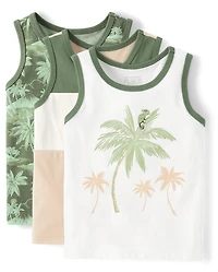 Baby And Toddler Boys Chameleon Tank Top 3-Pack