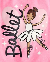 Baby And Toddler Girls Ballerina Graphic Tee