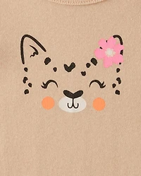 Lot de 5 bodies léopard pour bébé fille