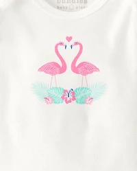 Baby Girls Flamingo Bodysuit 5-Pack