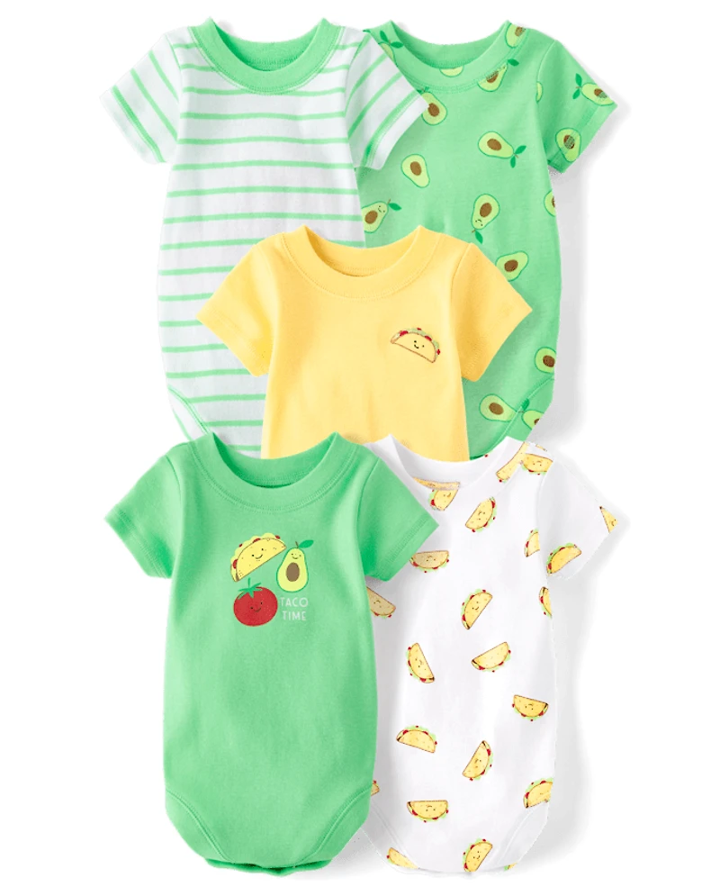 Baby Boys Taco Bodysuit 5-Pack
