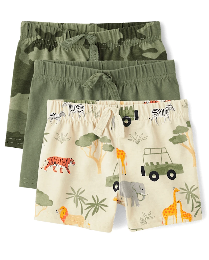 Lot de 3 shorts Safari pour bébé garçon