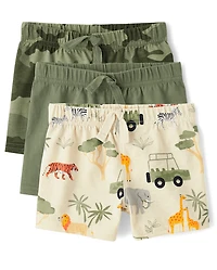 Lot de 3 shorts Safari pour bébé garçon